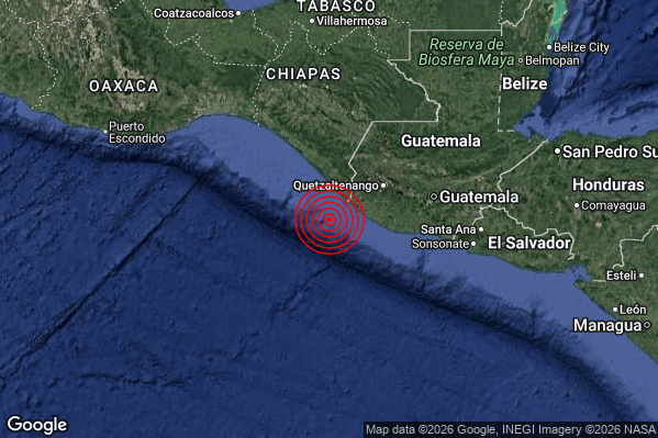 Terremoto 03:47:33 M5.6 epicentro “Near coast of Chiapas Mexico [Sea: Mexico]”