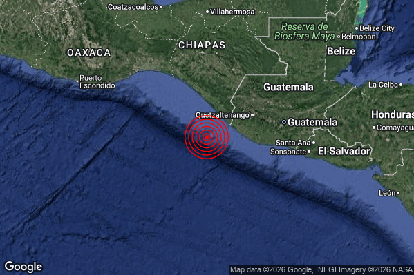 Terremoto 19:45:17 M5.7 epicentro “Near coast of Chiapas Mexico [Sea: Mexico]”