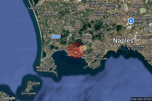 Terremoto 19:46:43 M4.7 epicentro “Campi Flegrei” Terremoto 19:46:43 M4.7 epicentro “Campi Flegrei”