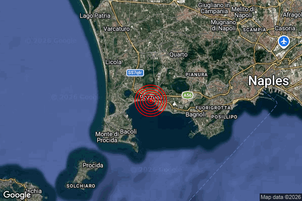 Terremoto 20:49:58 M2.6 epicentro “Campi Flegrei” Terremoto 20:49:58 M2.6 epicentro “Campi Flegrei”