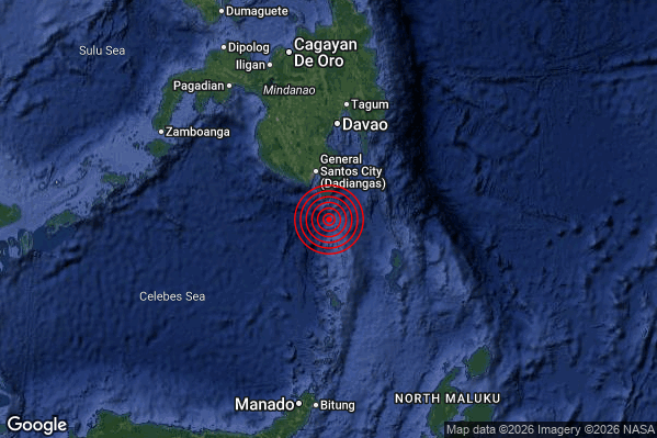 Terremoto 23:41:35 M5.7 epicentro “Philippines [Sea]”