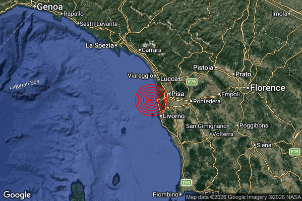 Terremoto 11:44:34 M2.0 epicentro “Costa Toscana settentrionale (Massa-Carrara Lucca Pisa)” Terremoto 11:44:34 M2.0 epicentro “Costa Toscana settentrionale (Massa-Carrara Lucca Pisa)”