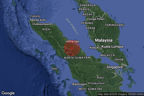 Terremoto 12:54:51 M6.4 epicentro “Northern Sumatera Indonesia [Land: Indonesia]”
