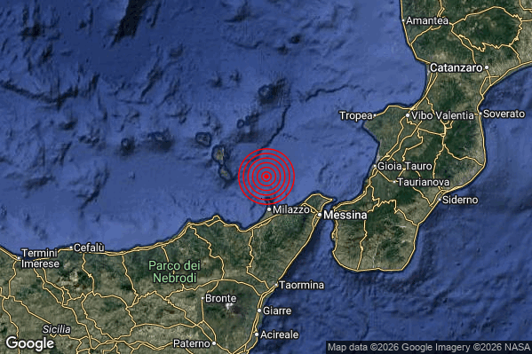 Terremoto 15:35:32 M2.1 epicentro “Costa Siciliana nord-orientale (Messina)” Terremoto 15:35:32 M2.1 epicentro “Costa Siciliana nord-orientale (Messina)”