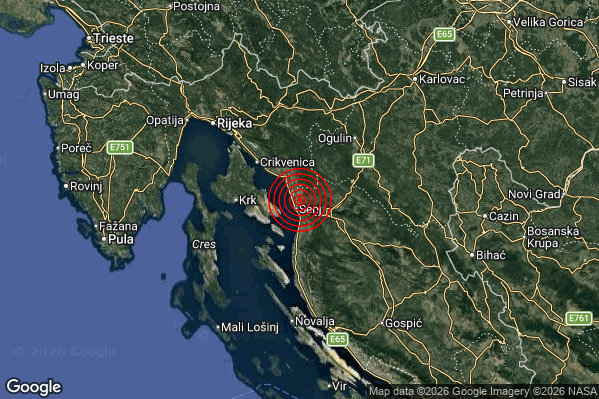 Terremoto 19:10:48 M2.5 epicentro “Costa Croata Settentrionale (CROAZIA)” Terremoto 19:10:48 M2.5 epicentro “Costa Croata Settentrionale (CROAZIA)”