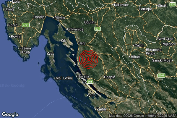 Terremoto 03:38:28 M2.8 epicentro “Costa Croata Settentrionale (CROAZIA)” Terremoto 03:38:28 M2.8 epicentro “Costa Croata Settentrionale (CROAZIA)”