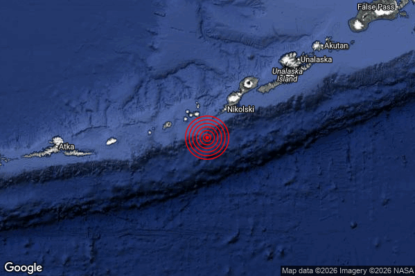 Terremoto 13:17:23 M6.3 epicentro “Fox Islands Aleutian Islands United States [Sea: United States]”