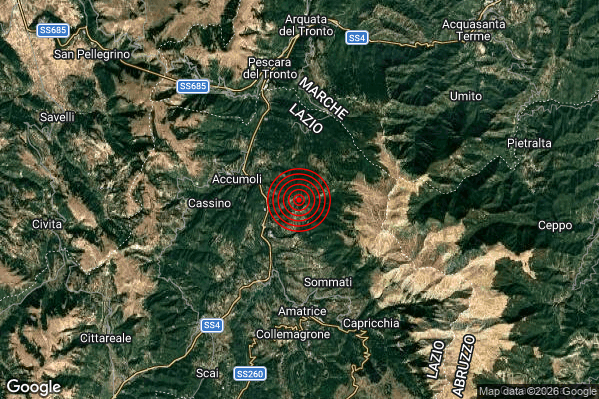 Terremoto 07:12:48 M2.1 epicentro “4 km E Accumoli (RI)” Terremoto 07:12:48 M2.1 epicentro “4 km E Accumoli (RI)”