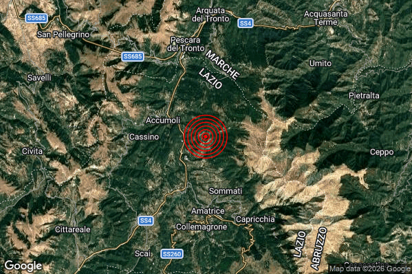 Terremoto 07:21:31 M2.4 epicentro “4 km E Accumoli (RI)” Terremoto 07:21:31 M2.4 epicentro “4 km E Accumoli (RI)”