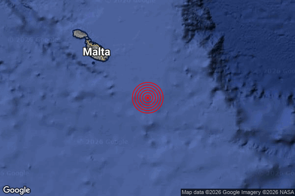 Terremoto 20:50:37 M3.2 epicentro “Malta [Sea]”