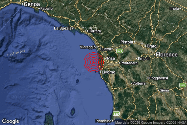 Terremoto 04:34:11 M2.0 epicentro “Costa Toscana settentrionale (Massa-Carrara Lucca Pisa)” Terremoto 04:34:11 M2.0 epicentro “Costa Toscana settentrionale (Massa-Carrara Lucca Pisa)”