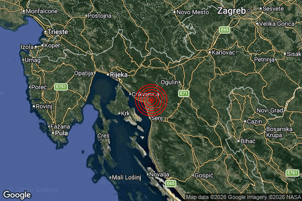 Terremoto 00:41:32 M2.9 epicentro “Costa Croata Settentrionale (CROAZIA)” Terremoto 00:41:32 M2.9 epicentro “Costa Croata Settentrionale (CROAZIA)”
