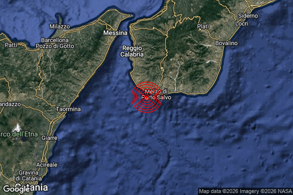 Terremoto 22:35:06 M2.5 epicentro “Stretto di Messina (Reggio di Calabria Messina)” Terremoto 22:35:06 M2.5 epicentro “Stretto di Messina (Reggio di Calabria Messina)”