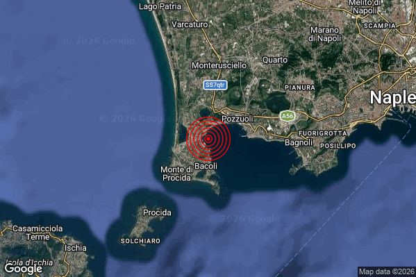 Terremoto 23:41:14 M2.8 epicentro “Campi Flegrei” Terremoto 23:41:14 M2.8 epicentro “Campi Flegrei”